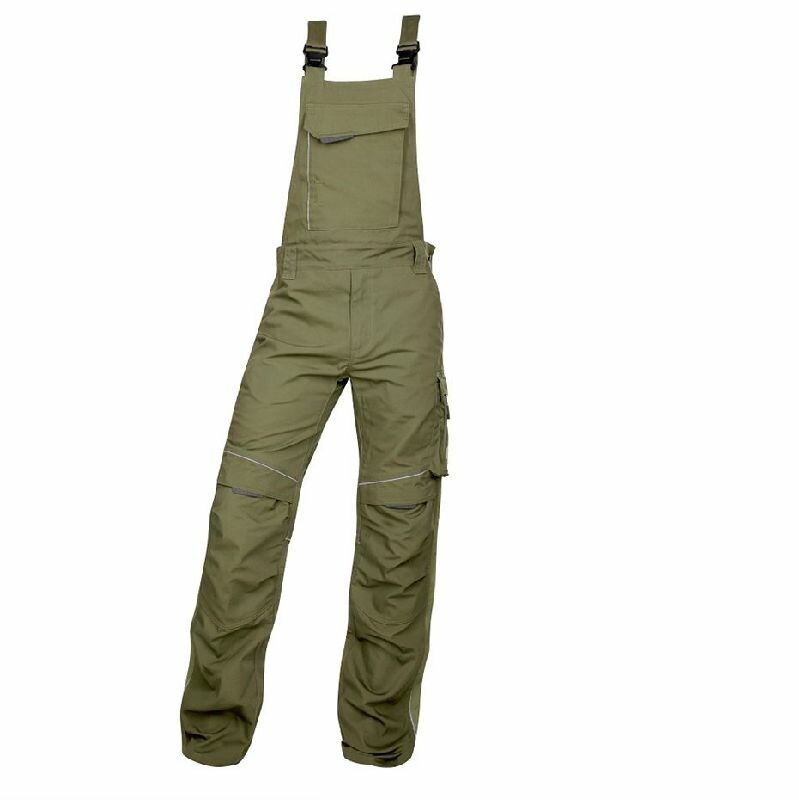Nohavice URBAN+ s náprsenkou skrátené (170 cm) khaki XXL