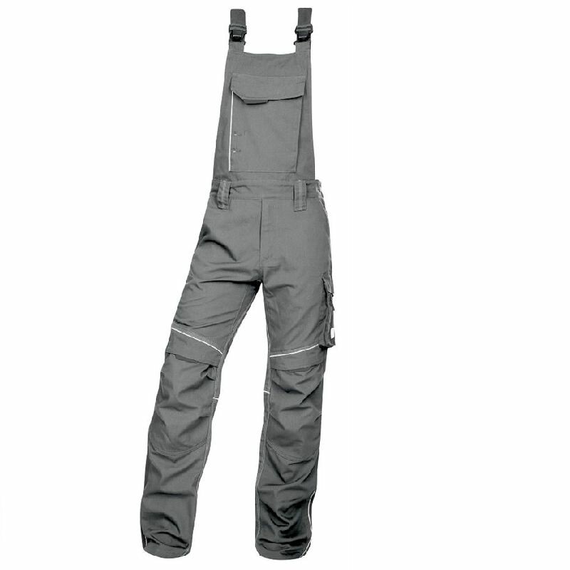 Nohavice URBAN+ s náprsenkou skrátené (170 cm) sivá L