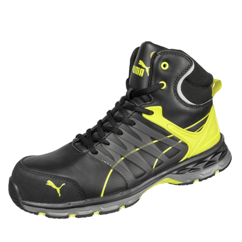 Obuv VELOCITY 2.0 YELLOW MID S3 čierna č.46