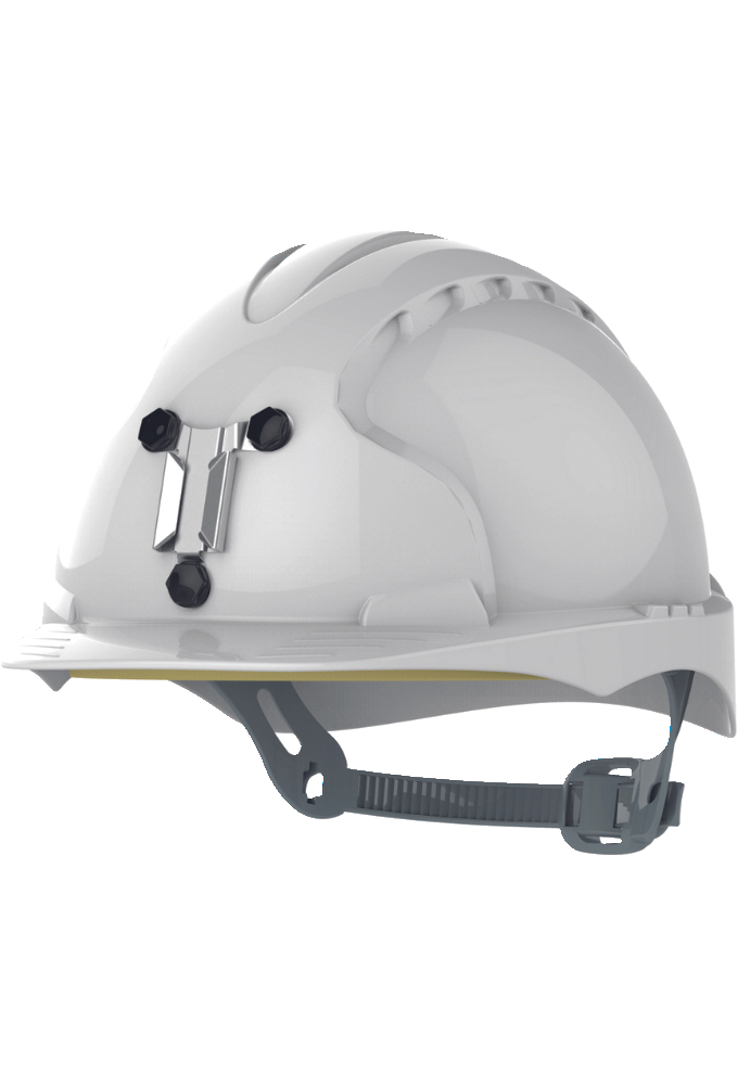 Ochrann&aacute; prilba JSP EVO3 Mid Peak Slip Miners biela 