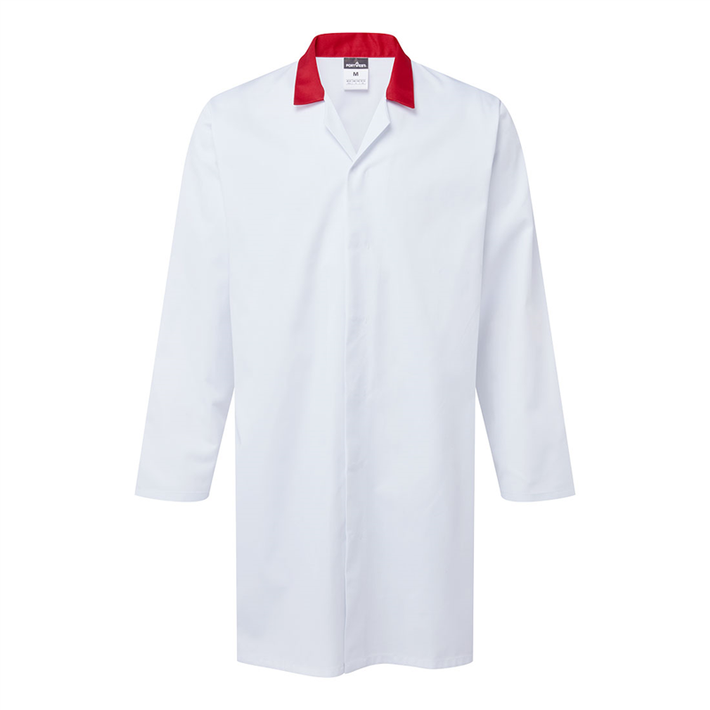 Pl&aacute;&scaron;ť 2210 p&aacute;nsky dlh&yacute; ruk&aacute;v bielo-červen&aacute; 3XL
