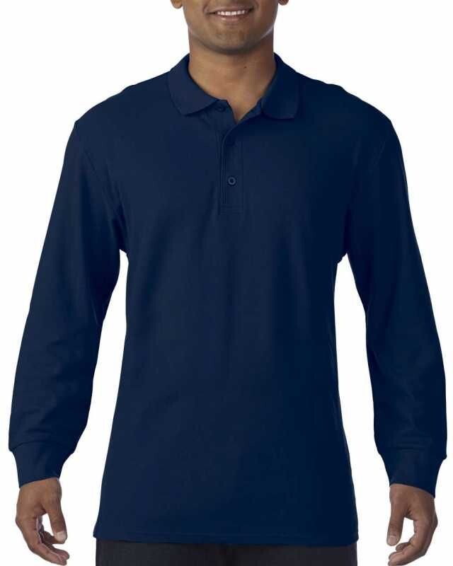 Poloko&scaron;eľa p&aacute;nska GILDAN dlh&yacute; ruk&aacute;v tm.modr&aacute; /navy/ XXL