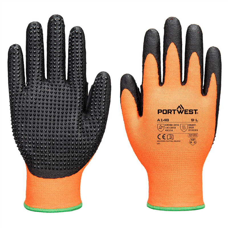 Pracovné rukavice A148 Nitrile High Dotted máčané v nitrile