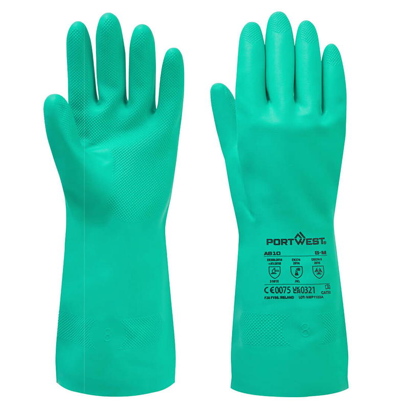 Pracovné rukavice A810 Nitrosafe Chemical nitrilové 32 cm