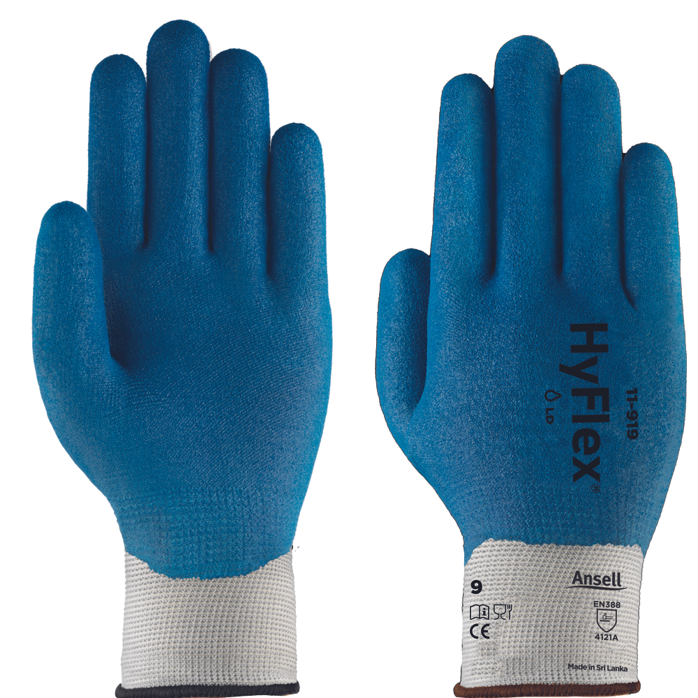 Pracovné rukavice ANSELL 11-919 HyFlex máčané v nitrile