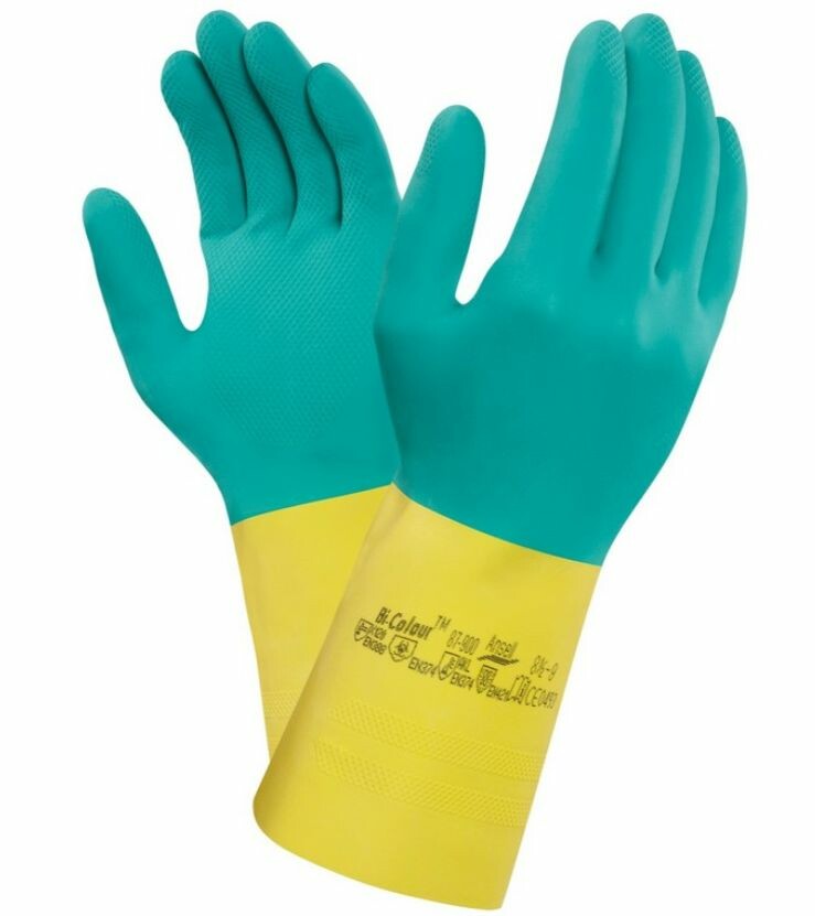 Pracovné rukavice ANSELL AlphaTec 87-900 kyselinovzdorné (ex BI-COLOUR)