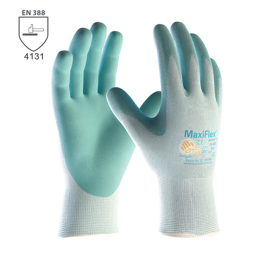 Pracovné rukavice ATG MaxiFlex ACTIVE máčané v nitrilovej pene