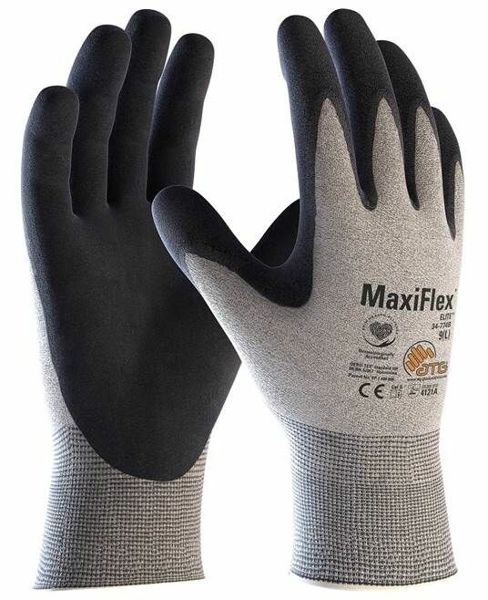 Pracovné rukavice ATG MaxiFlex ELITE ESD máčané v nitrilovej pene