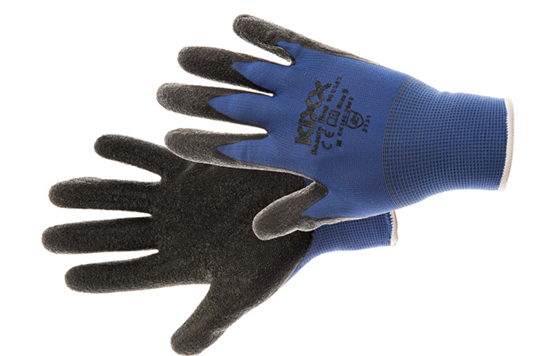 Pracovné rukavice BEASTY BLUE máčané v latexe