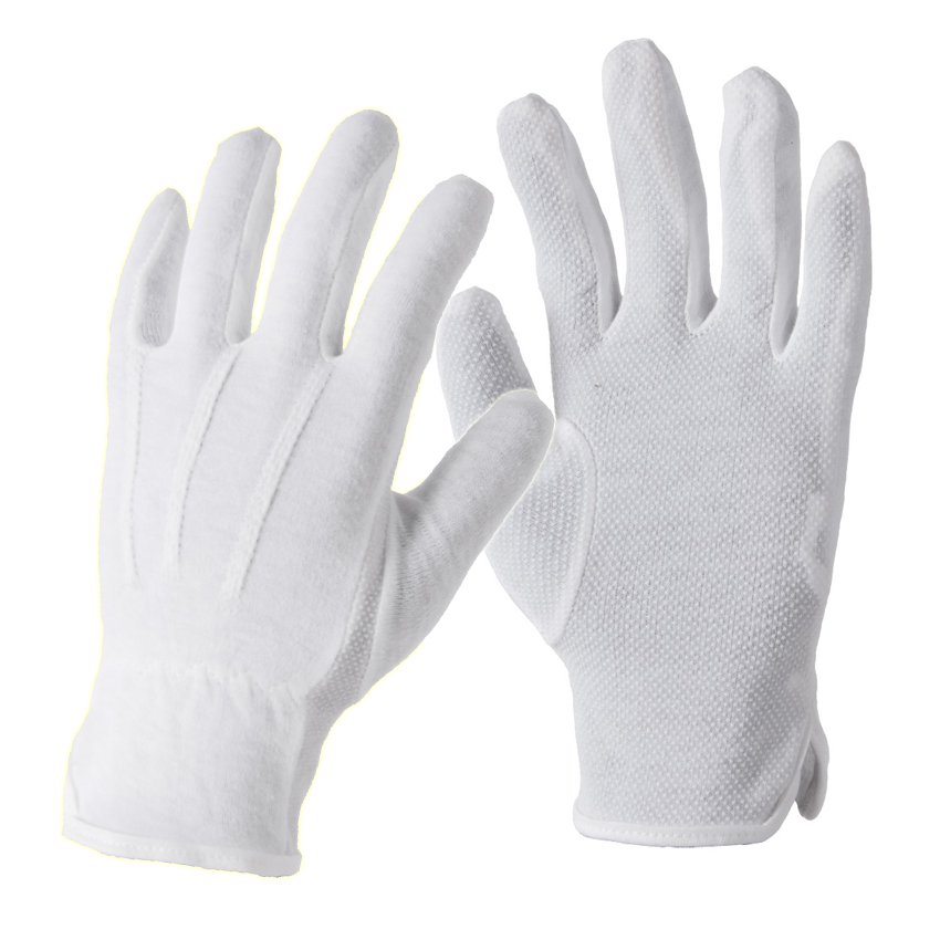 Pracovné rukavice BUDDY textilné s PVC terčíkmi