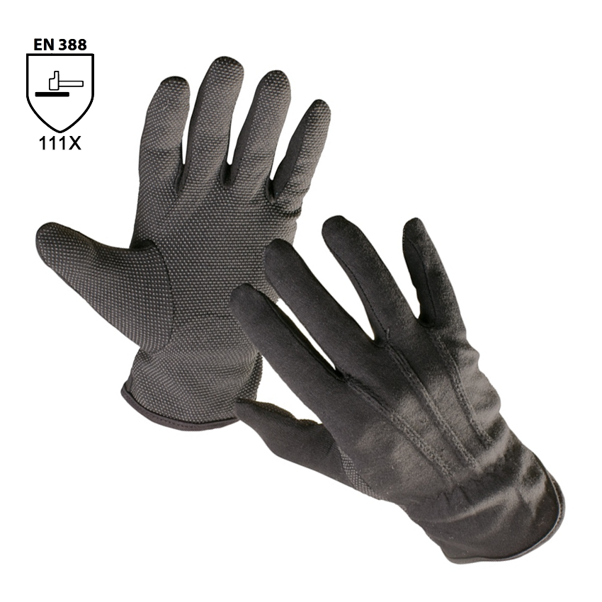 Pracovné rukavice BUSTARD textilné povrstvené terčíkmi