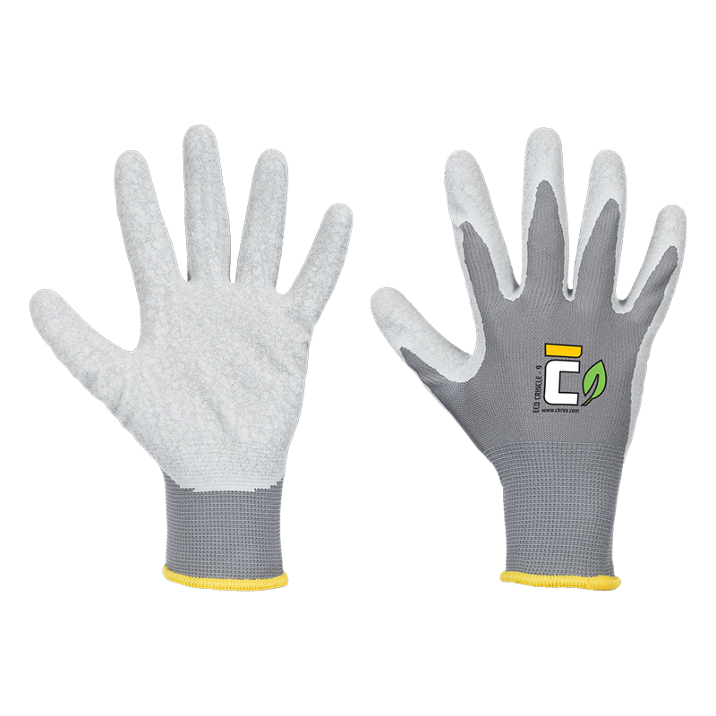 Pracovn&eacute; rukavice ECO Crincle m&aacute;čan&eacute; v latexe