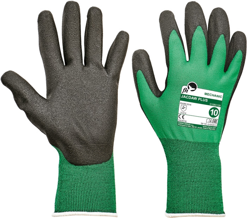 Pracovné rukavice JACDAW PLUS FH máčané v PVC
