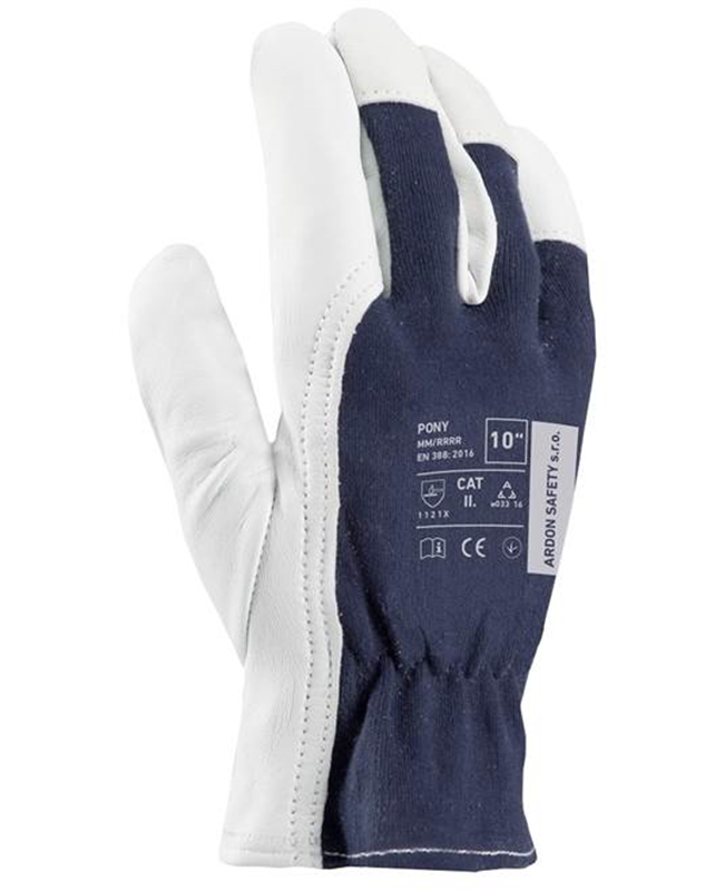 Pracovné rukavice PONY kombinované (s blistrom)