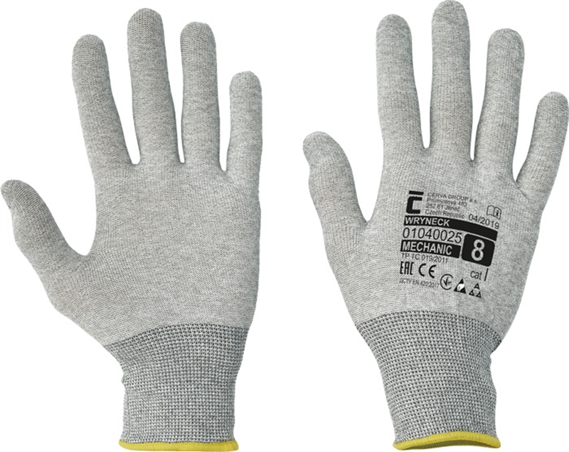Pracovné rukavice WRYNECK ESD textilné pletené