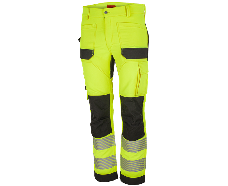 Reflexné monterkové nohavice EREBOS THOUSERS CLASS 2 Hi-Vis do pása