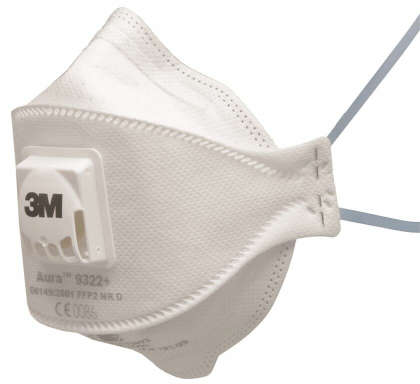 Respirátor skladací 3M AURA 9322+ FFP2 s ventilčekom (K*) Respirátor skladací 3M AURA 9322+ FFP2 s ventilčekom (K*)