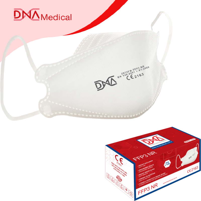 Respirátor skladací DNA 2972FM FFP3 bez ventilčeka (1ks) Respirátor skladací DNA 2972FM FFP3 bez ventilčeka (1ks)