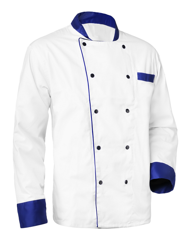 Rondon BLUE kabát kuchársky dlhý rukáv biely č.46