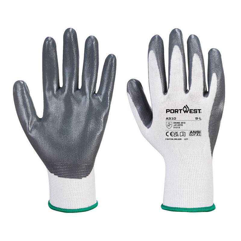 Rukavice A310 FLEXO GRIP nitrilov&eacute; červeno-čierna č.10/XL