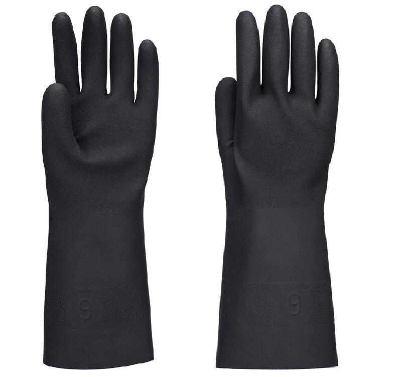 Rukavice A824 chemick&eacute; čierna č.9/L