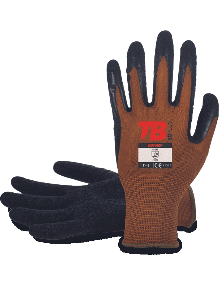 Rukavice TB 320 GRIP máčané v latexe č.9