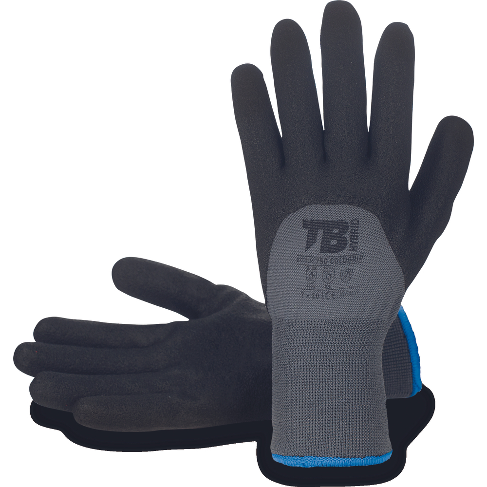 Rukavice TB 750 COLDGRIP m&aacute;čan&eacute; v PVC zateplen&eacute; č.9