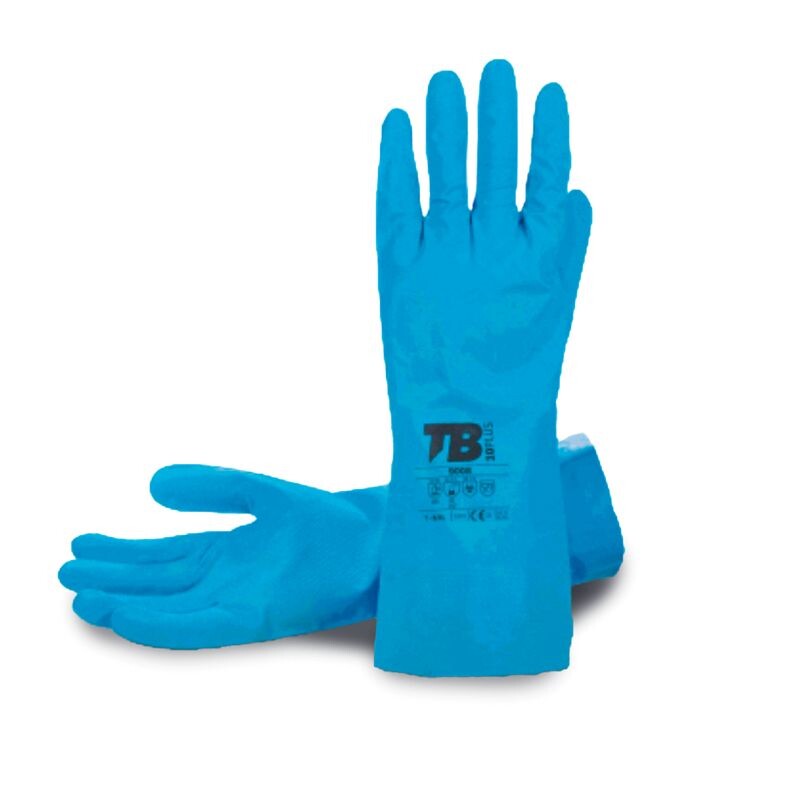Rukavice TB 9008 m&aacute;čan&eacute; v nitrile modr&aacute; č.9