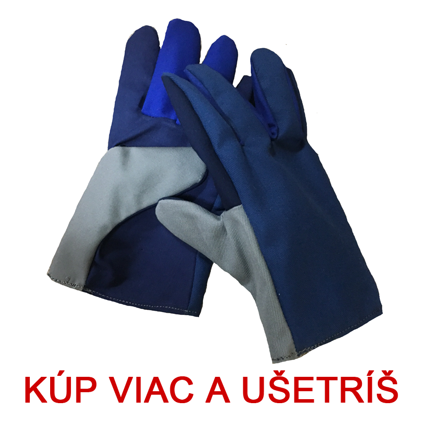 Rukavice ZIGO textilné, keprové - farebné č.10