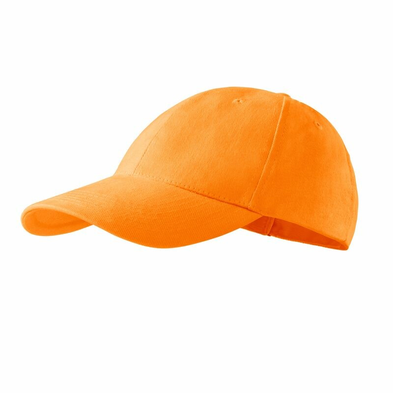 Šiltovka 6P unisex nastaviteľná mandarínková oranžová