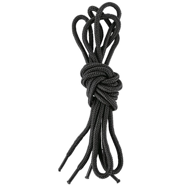 Šnúrky do topánok guľaté 150 cm čierne