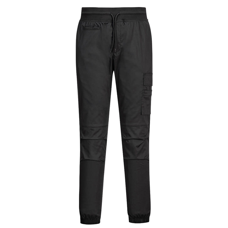 Tepl&aacute;ky C074 Chefs Joggers strečov&eacute; čierna XS