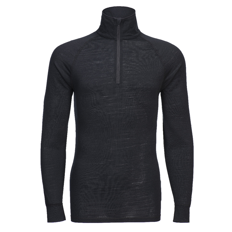 Termon&aacute;teln&iacute;k B184 Merino dlh&yacute; ruk&aacute;v (1/4 zips) čierna S
