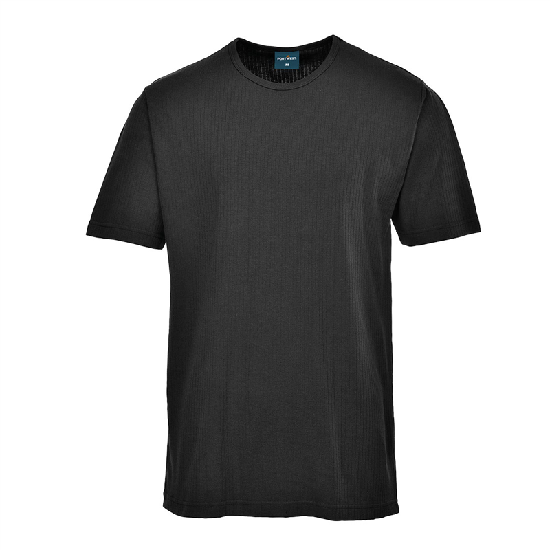 Tričko B120 THERMAL kr&aacute;tky ruk&aacute;v čierna 4XL