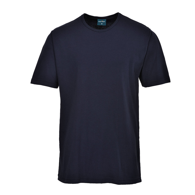 Tričko B120 THERMAL kr&aacute;tky ruk&aacute;v tm.modr&aacute; 4XL