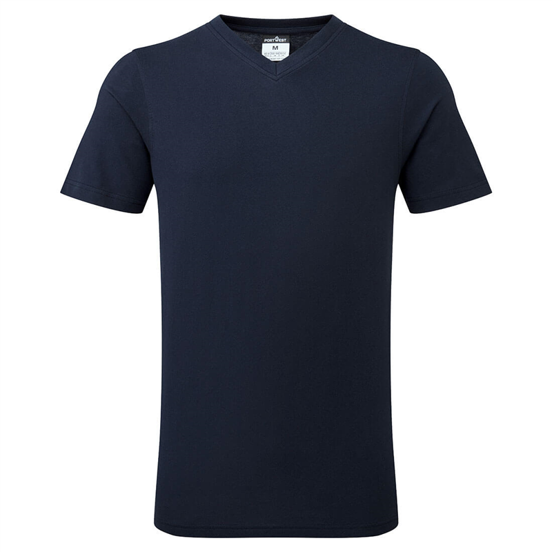 Tričko B197 golier do V tm.modr&aacute; 3XL