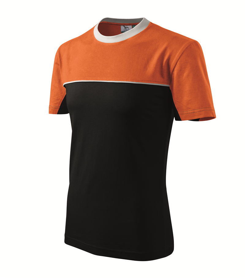 Tričko COLORMIX 200g oranžovo-čierna S