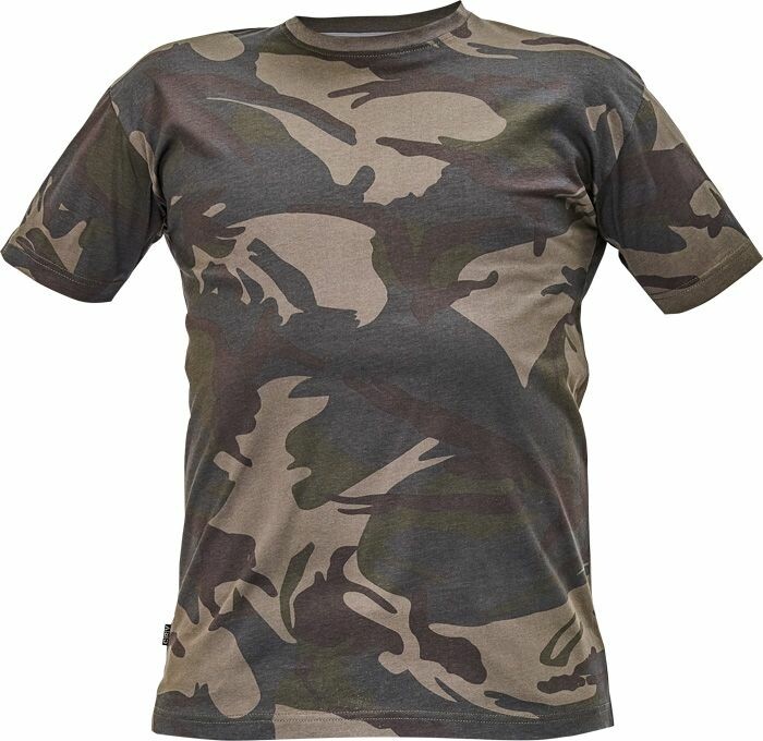 Tričko CRAMBE camouflage hnedý maskáč L