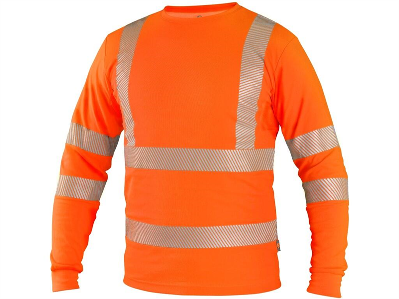 Tričko CXS OLDHAM dlh&yacute; ruk&aacute;v reflexn&aacute; oranžov&aacute; 3XL