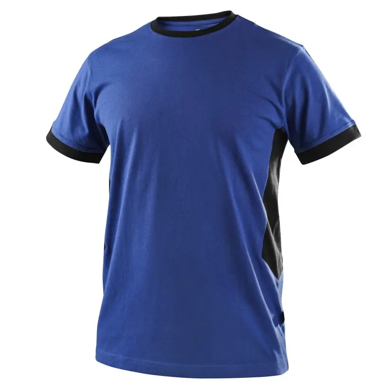Tričko CXS OWEN kr&aacute;tky ruk&aacute;v modro-čierna 4XL