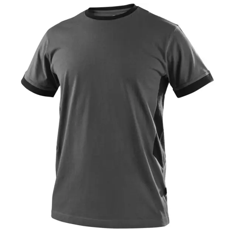 Tričko CXS OWEN kr&aacute;tky ruk&aacute;v tm.sivo-čierna 5XL