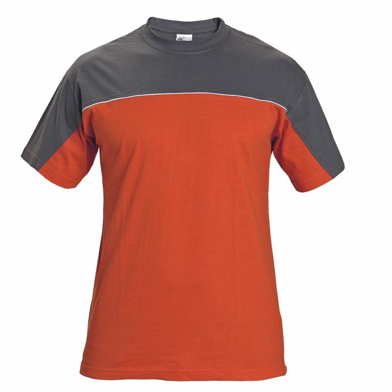 Tričko DESMAN unisex oranžovo-sivé XL