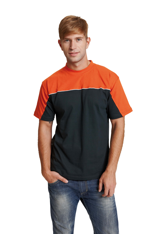 Tričko EMERTON čierno/oranžov&aacute; 4XL