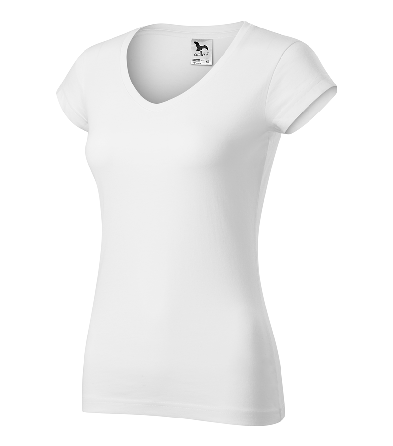 Tričko FIT V-NECK 180g dámske biela XL