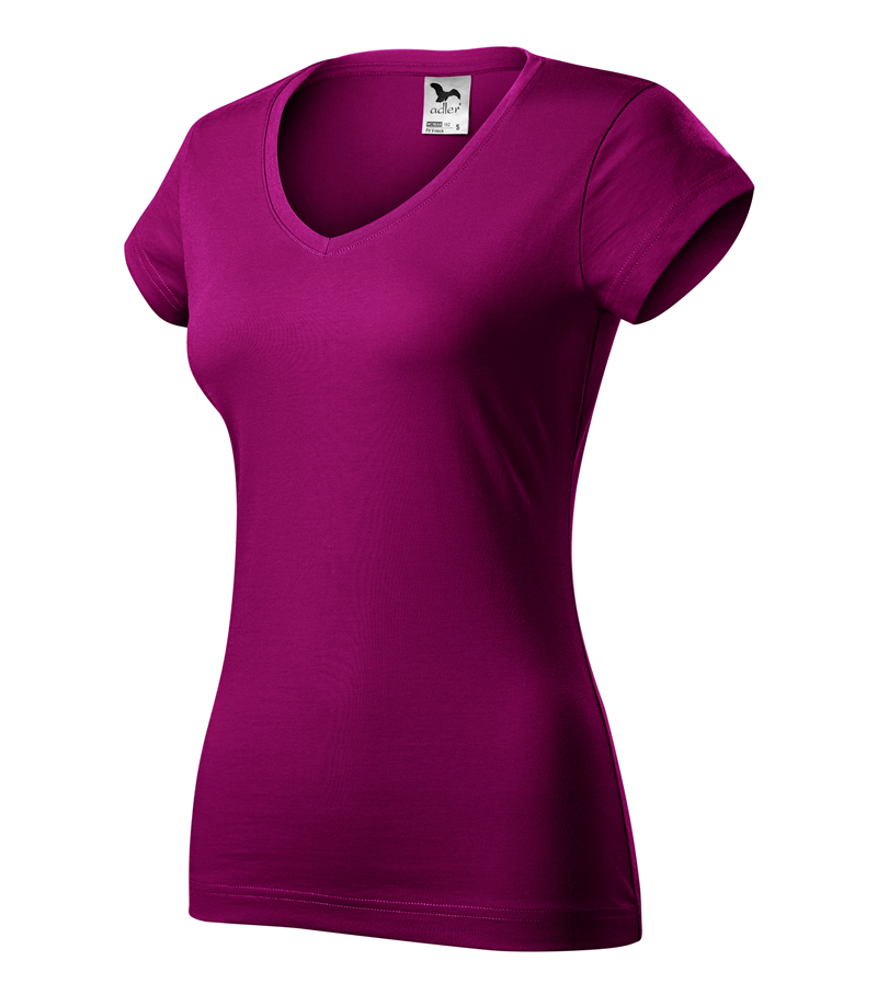 Tričko FIT V-NECK 180g dámske fuchsia red XL