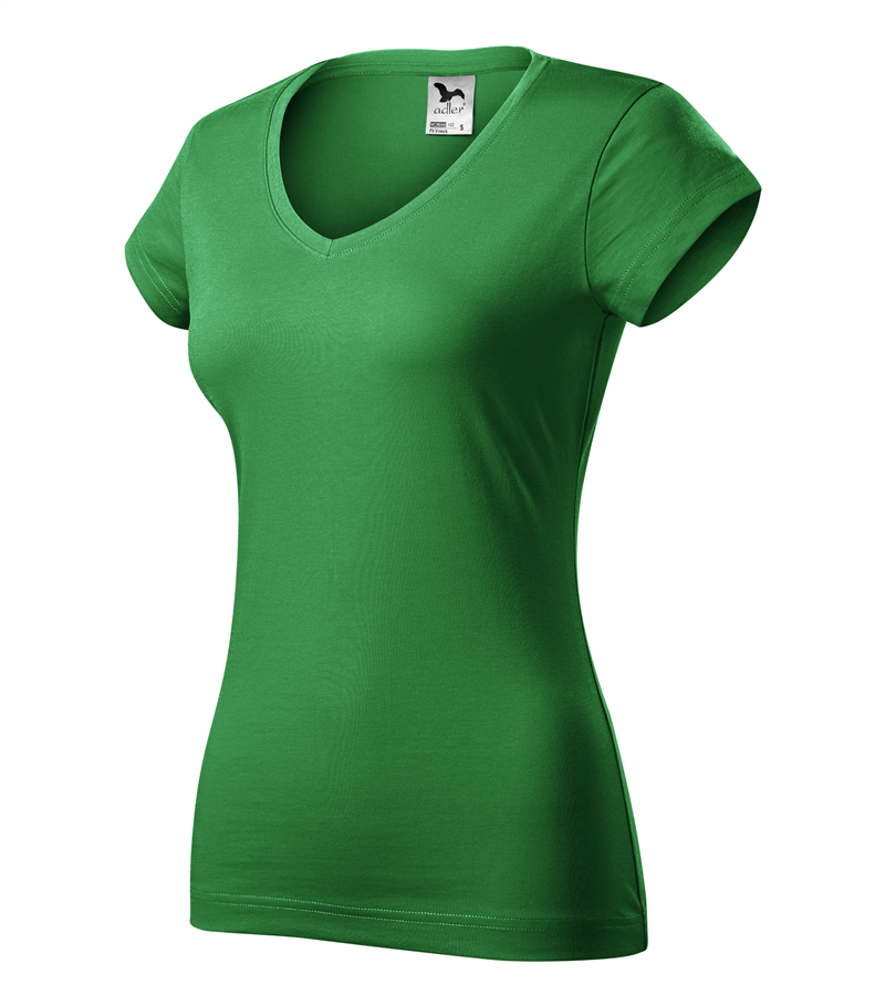Tričko FIT V-NECK 180g d&aacute;mske tr&aacute;vov&aacute; zelen&aacute; S