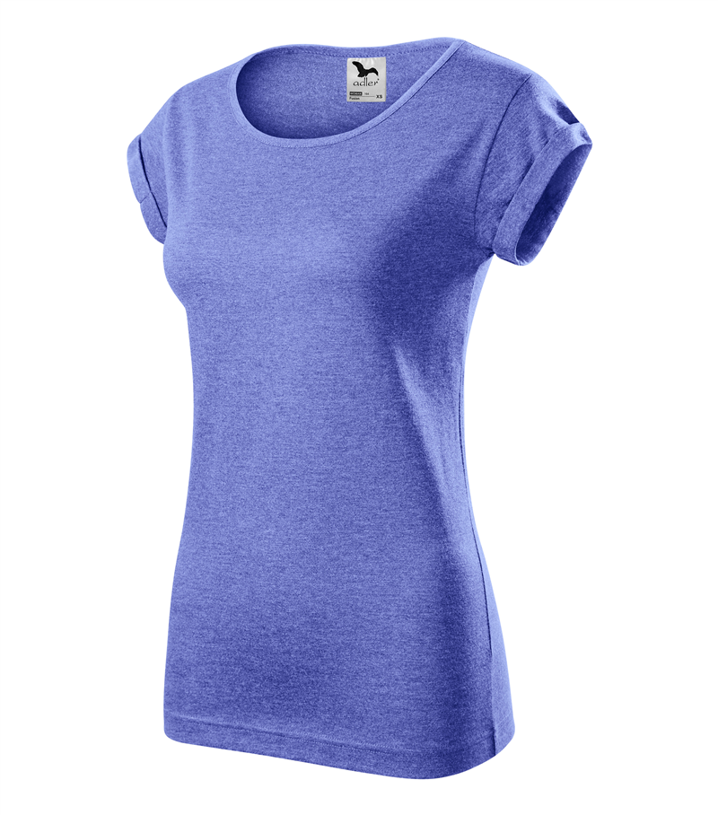 Tričko FUSION 160g dámske modrý melír XL