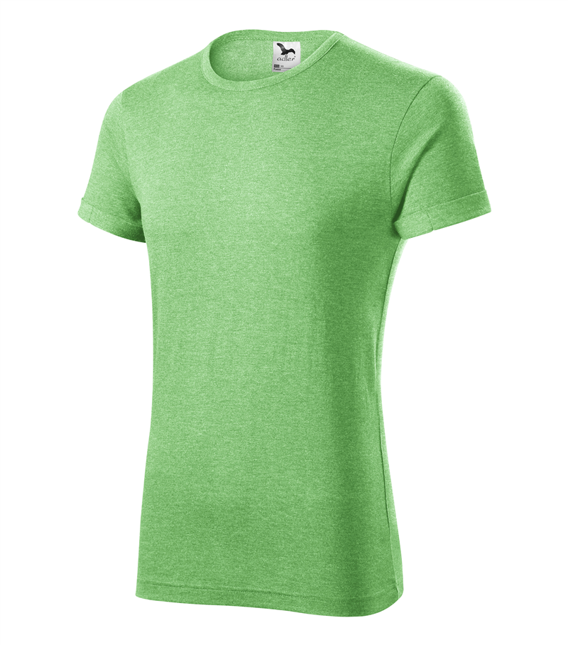 Tričko FUSION 160g pánske zelený melír S