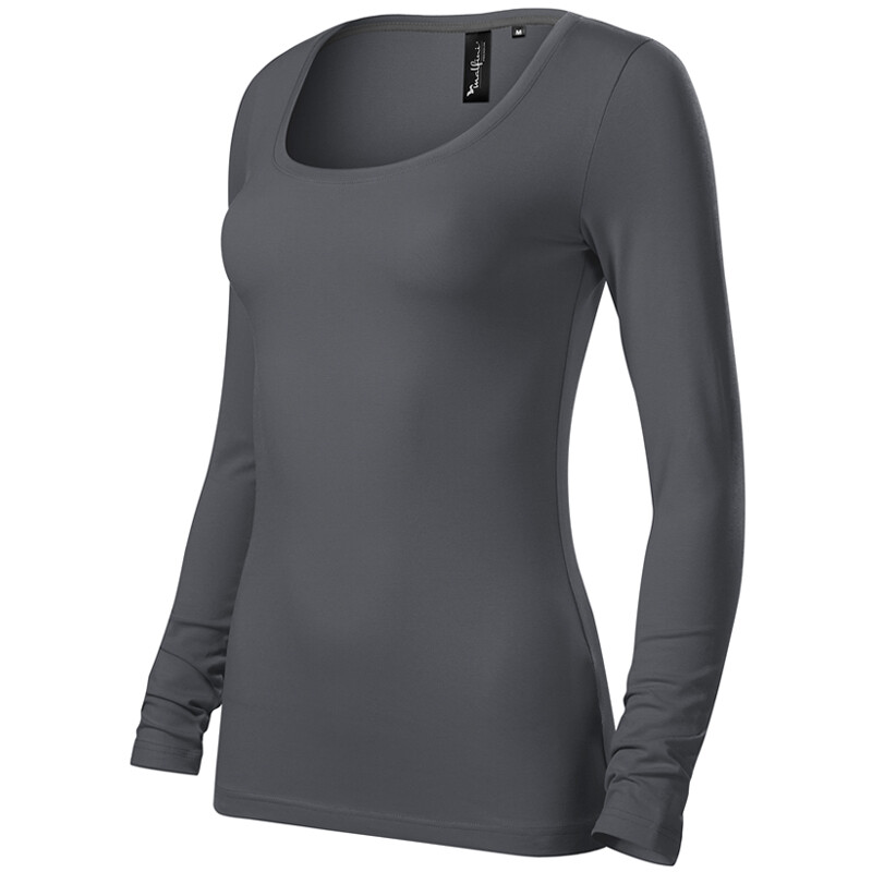 Tričko Malfini BRAVE 160g dlh&yacute; ruk&aacute;v d&aacute;mske light anthracite XS