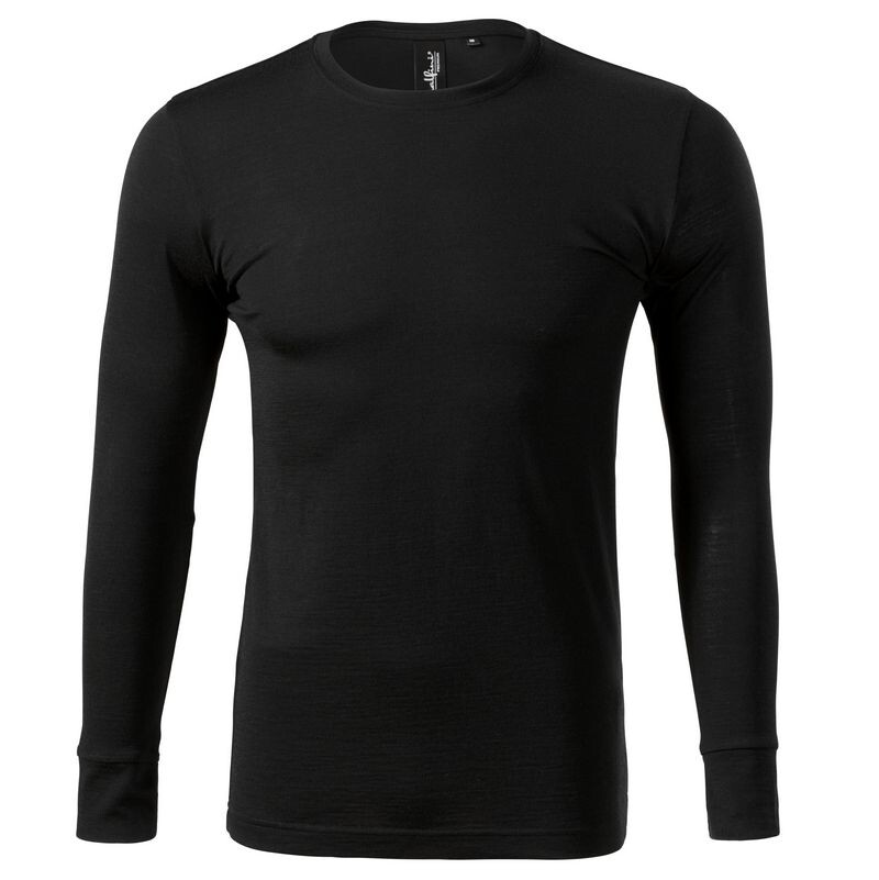 Tričko MERINO RISE LS 190g dlh&yacute; ruk&aacute;v p&aacute;nske čierna XXL